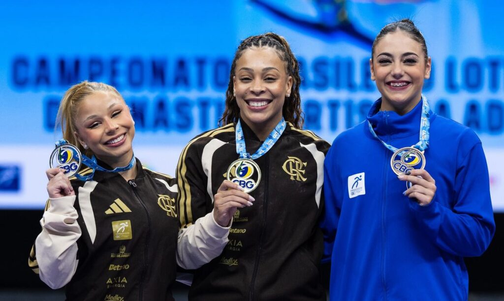 Lorrane Oliveira e Caio Souza são ouro no Brasileiro de Ginástica